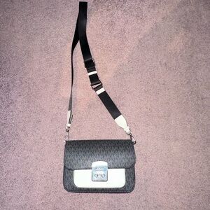 MK Black and White Purse